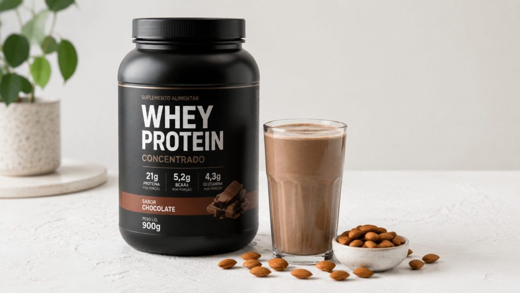 Suplemento proteico de alta qualidade para definição muscular feminina.